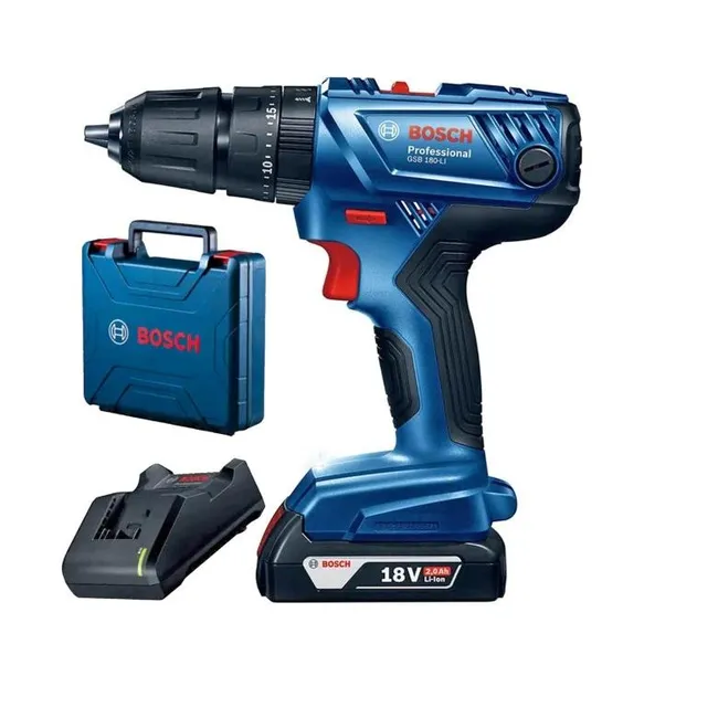 Bosch Professional GSB 180-LI 18 Volt 2.0 Ah Çift Akülü Darbeli Delme/Vidalama