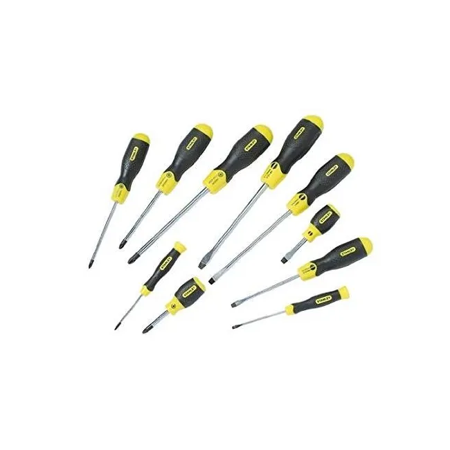 STANLEY 2-65-014 Cushion Grip 10 Parça Düz ve Pozidriv Set
