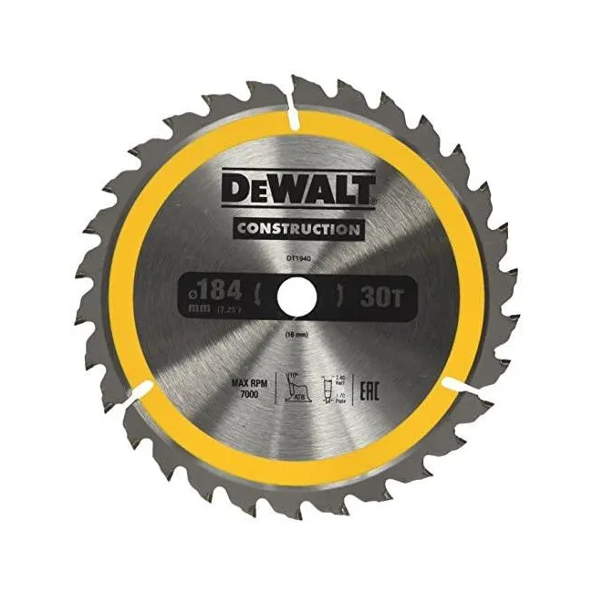 Dewalt DT1940 Daire Testere Bıçağı 184/16 mm 30Diş DWE560'a UYGUN