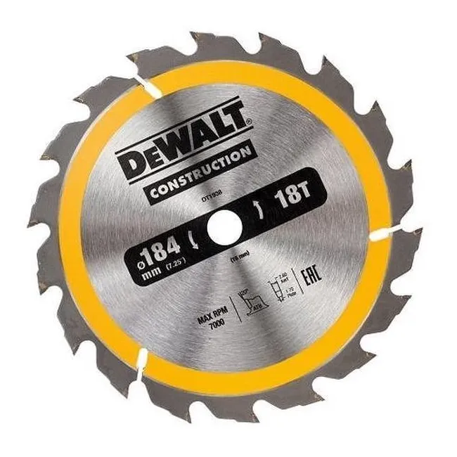 Dewalt DT1938 Daire Testere Bıçağı 184/16 mm 18DİŞ (DWE560 İÇİN)
