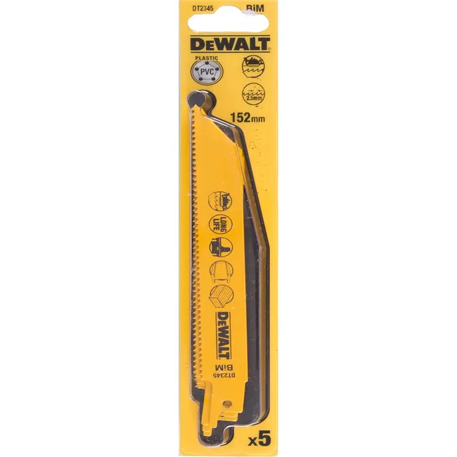 Dewalt DT2345 Ahşap Tilkikuyruğu Testere Bıçağı (5 parça)